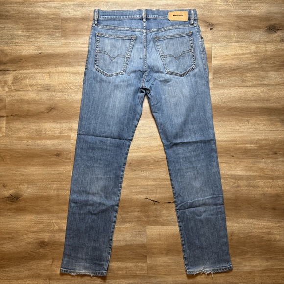 Diesel Jeans Men 32x32 Blue D-MIHTRY Straight Leg Stretch Destroyed Skater 009DG - Picture 7 of 16